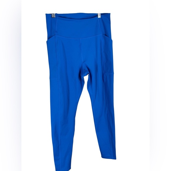 Girlfriend Collective royal blue leggings tights Large side pockets - Picture 2 of 6